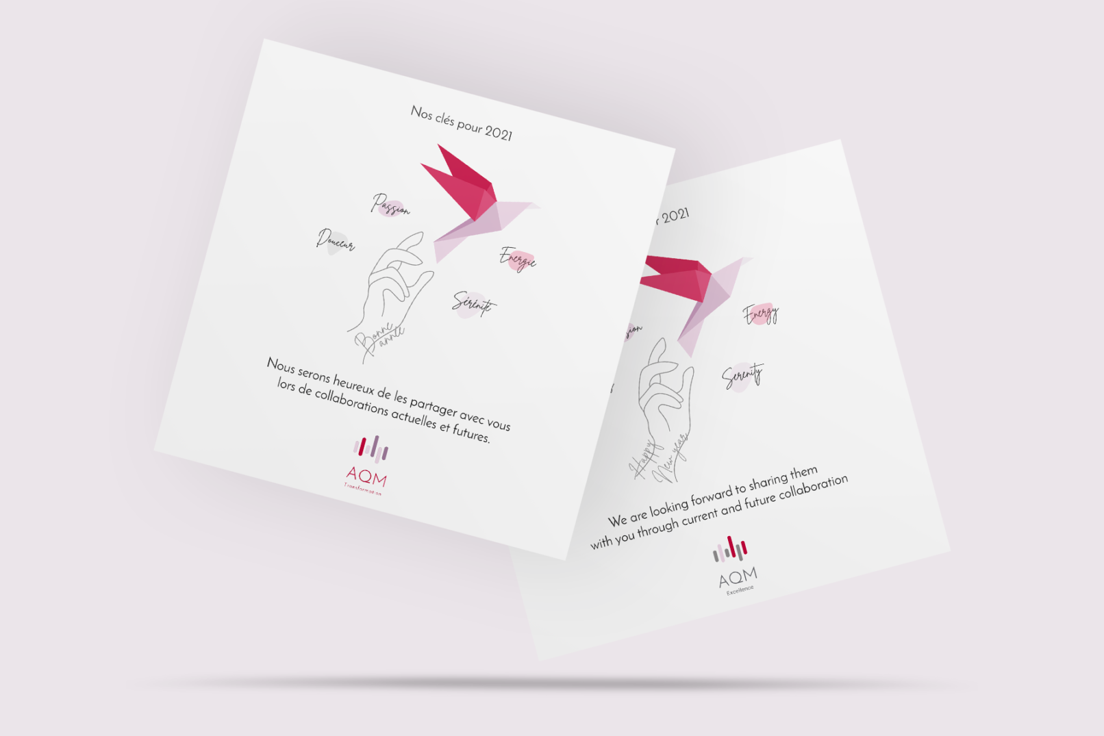 Carte de voeux pour la société AQM Excellence